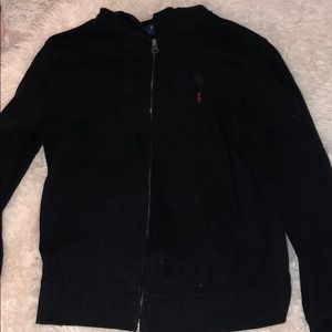 Zip up polo sweatshirt